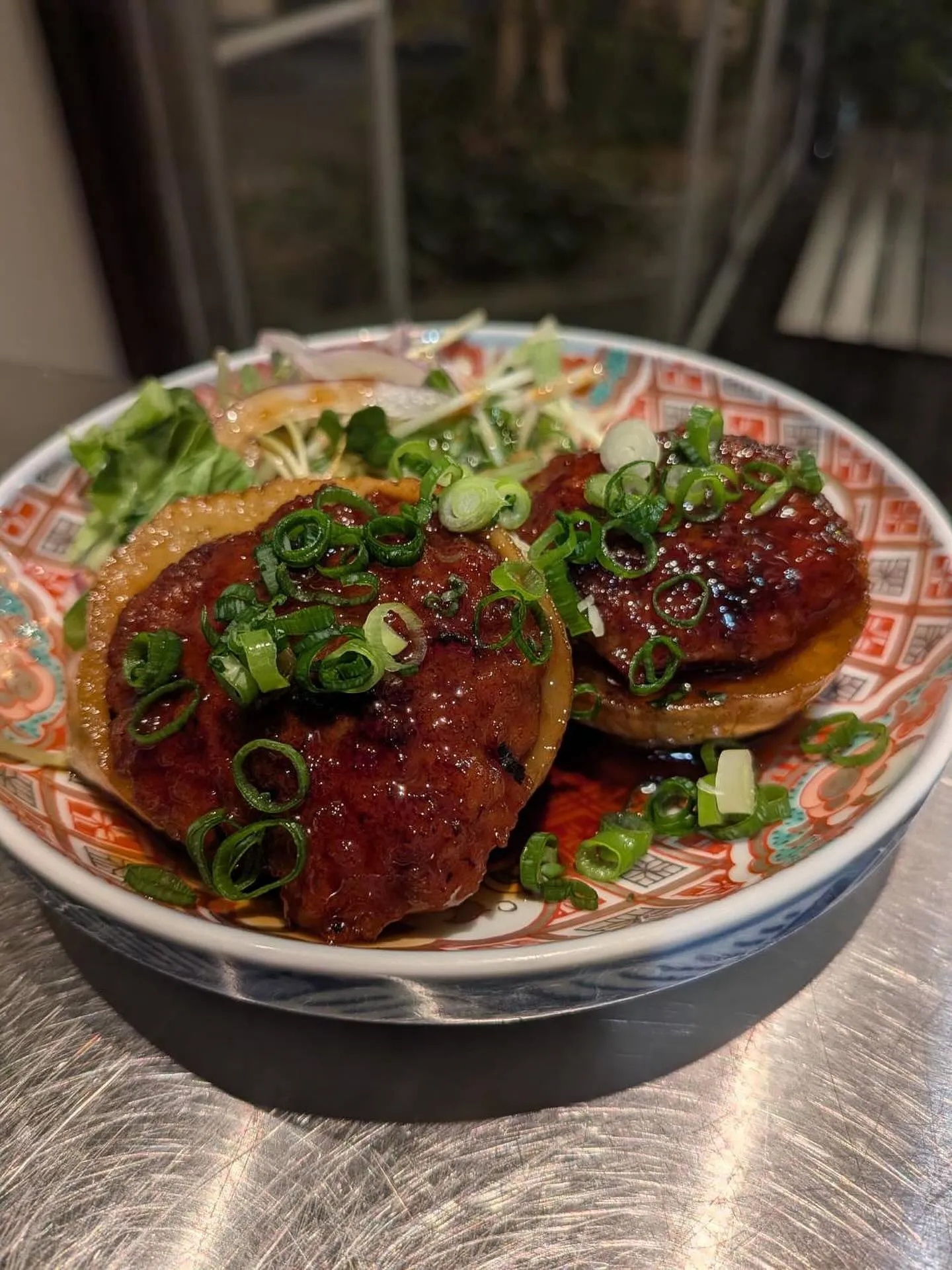 鴨茄子の照り焼きです。